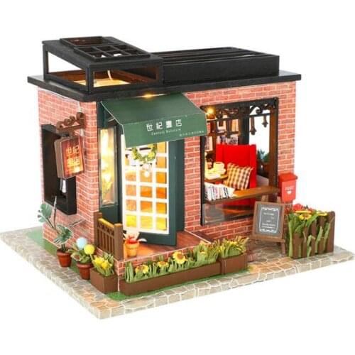 Assemble Wooden Miniature Diy Dollhouse Furniture Doll House Miniature Puzzle Handmade Kits Toys For Children Birthday Gift