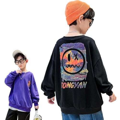 Childrens clothing Sweatshirt Clothes for teenagers long sleeves pure cotton autumn 2021 Clothing for boys Kids clothes