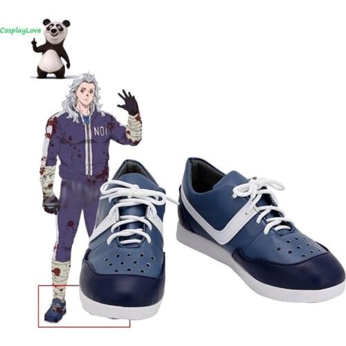 Dorohedoro Noi Blue Cosplay Shoes Long Boots Leather Custom Made For Christmas Halloween Party