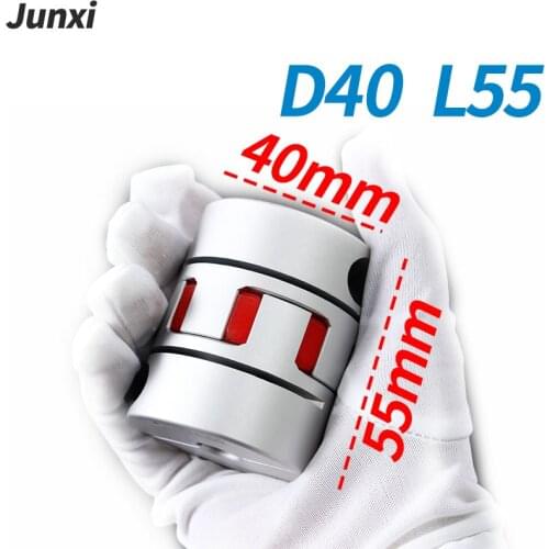 D40L55 series1PCS Flexible plum clamp coupler D40 L55 shaft size CNC Jaw shaft coupling/8/10/12/14/16/18/20/22mm