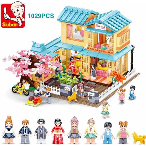 Qman 3in1 Summer Holiday Villa House Apartament Casa Castle Friends City Series Building Blocks Construction Toys Sets for Girls