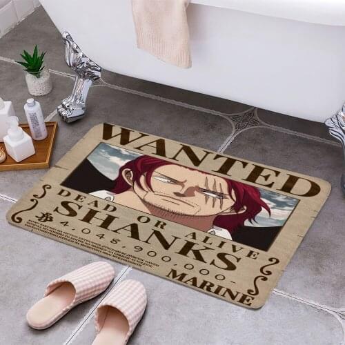 Shank Bounty Wanted Poster 3D Print Doormats Rectangle Non-Slip DoorMat Bedroom Kitchen Entrance Print Door rugs Dropshipping