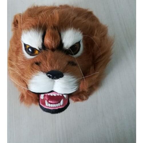 Creative simulation lion head model polyethylene&furs lion head home decoration gift about 23x22cm