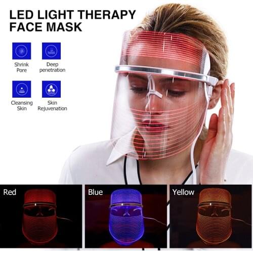 3 Colors LED Light Therapy Face Mask Photon Instrument Anti-aging Anti Acne Wrinkle Removal Skin Tighten Beatuy SPA Skin Care