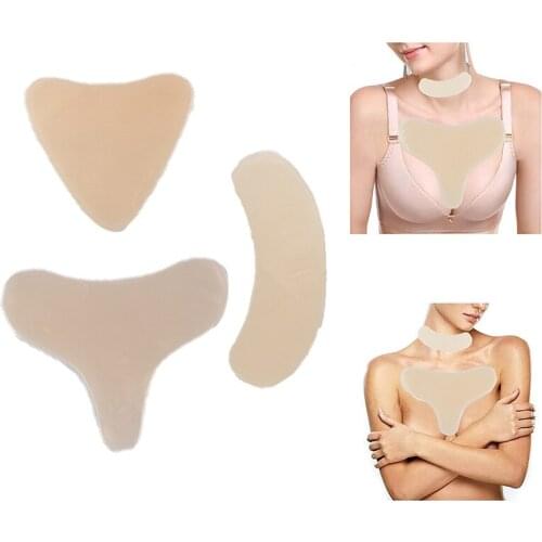 1Pcs 3Styels Reusable Silicone Anti Wrinkle Body Neck Chest Pad Anti-Aging Invisible Pads
