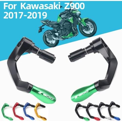 With Logo For Kawasaki Z900 Z 900 2017 2018 2019Motorcycle Accessories Handlebar Grips Guard Brake Clutch Levers Guard Protector
