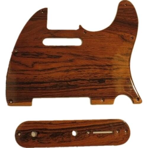 1set Hard wood Telecaster Guitar Tele Bocote (Ziricote) Pickguard Set #1707