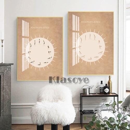Yoga Lover Wall Art Prints Poster Mindfulness Calming Canvas Yogi Painting Self Care Gift Gym Living Room Decor Wall Stickers