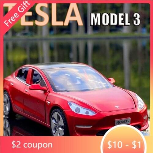 New 1:32 Tesla 3 Alloy Car Model Diecasts & Toy Vehicles Toy Cars Free Shipping Kid Toys For Children Gifts Boy Toy