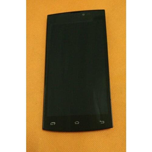 Used Original LCD Display +Digitizer Touch Screen+ Frame for Leagoo Lead7 Lead 7 MTK6582 Quad Core HD Free shipping
