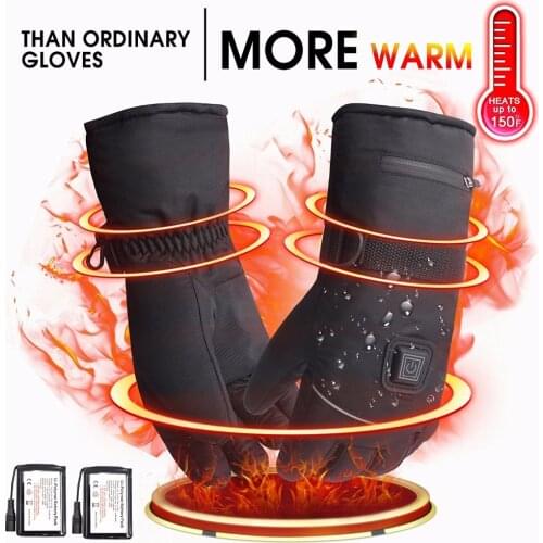 7.4V 2200MAH Smart Electric Heated Gloves,Outdoor Ski Sport Lithium Battery Self Heating,Finger/Hand Back Heated Gloves