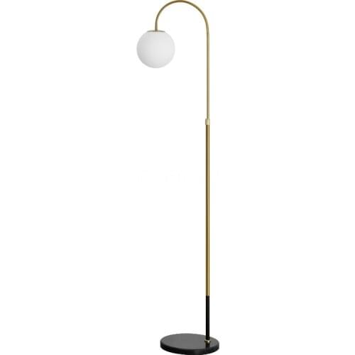 Nordic Led Floor Lamps E27 Glass Ball Lampshade Marble Base Standing Lamp Living Room Reading Lamp Modern Simple Stand Lamp