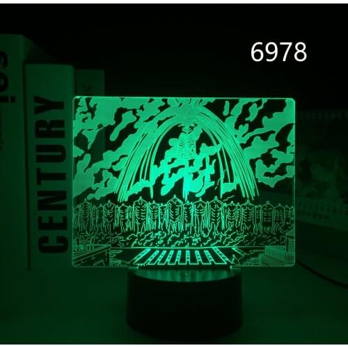 Rumbling Anime Attack on Titan Figure 3D Night Light for Child Bedroom Decoration Light Touch Sensor Desk Lamp Kids Gift