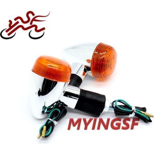 2Pcs 12V Universal Motorcycle Turn Signal Indicator Light Turning Amber Lamp Bulb Motorbike Lamps Blinker Flash Bike Lamp