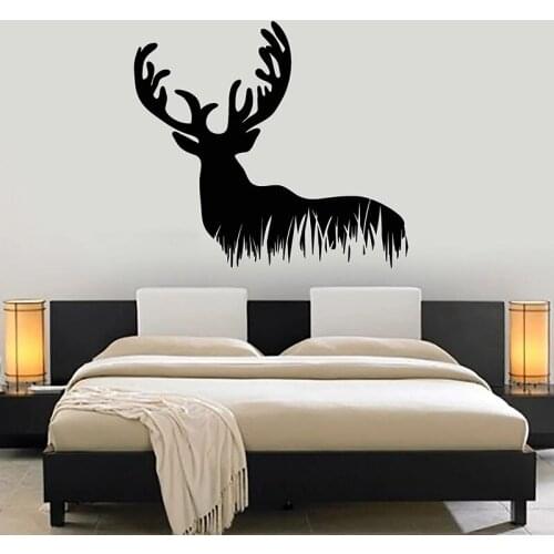 Deer Wall Decal Wild Animal Forest Silhouette Vinyl Window Stickers Bedroom Hunting Hobby Club Interior Decor Wallpaper Art E795