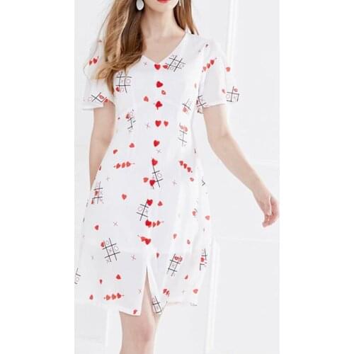 Newest HIGH QUALITY 2021 Summer Fashion Designer Runway Dress Womens V-Neck short sleeve Gorgeous Floral Print Dress
