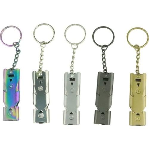 1Pc Metal Stainless Steel Whistle Alarm Outdoor Sports Travel Accessories Random Colour