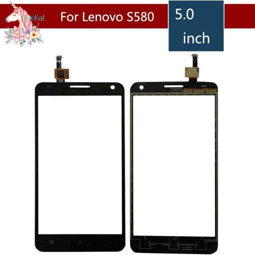 10pcs/lot 5.0" For Lenovo S580 S 580 LCD Touch Screen Digitizer Sensor Outer Glass Lens Panel Replacement