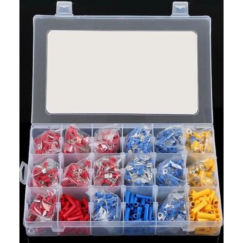 1200Pcs Assorted Cable Crimp Terminals Set Kits Insulated Electrical Wiring Connectors Insulated Cord Pin End Terminal Kit