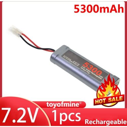 1x 7.2V 5300mAh NiMH Gray rechargeable battery Plug Tamiya RC