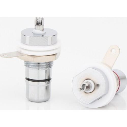 4pcs High End Audio Grade AC-107(R) Rhodium Plated RCA Socket RCA Chassis OEM RCA Socket