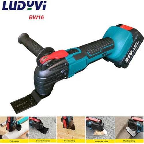 Cordless Oscillating Multi Tools 6-Speed 21V 3.0A Batteries Electric Trimmer Saw Renovator Power Tools For Woodworking