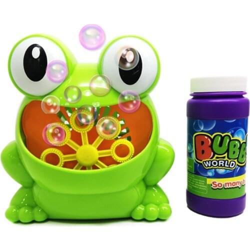 New Cute Frog Automatic Bubble Machine Gun Soap Bubble Blower Outdoor Kids Child juguetes brinquedos Toy for Kids
