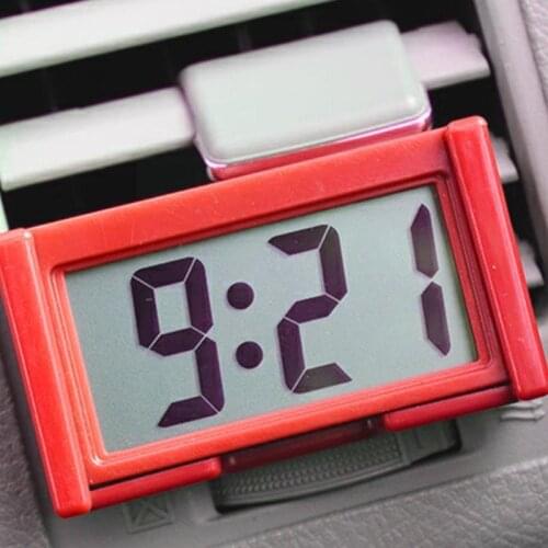 Auto Clock Ornament Electronic Pasted Clocks Time Sticky Dashboard Accessories Automotive Watch Adornment Stickup Gifts Int L4N4