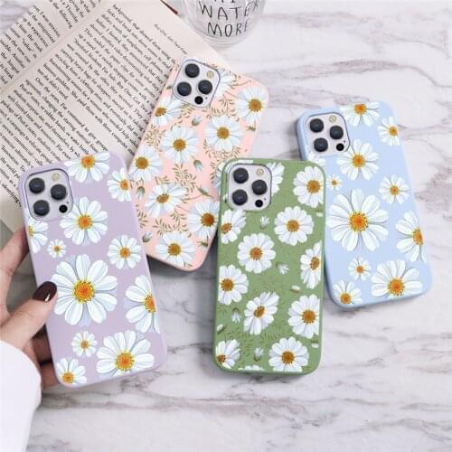 For Case Samsung Galaxy S20 FE S8 S9 S10 S21 Ultra Plus A12 A10 A20E A21S A40 A71 A72 A02S A31 A32 A50 A51 A52 TPU Flowers Funda