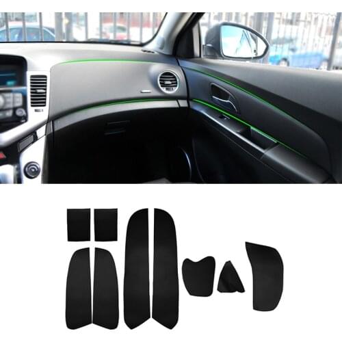 For Chevrolet Classic Cruze 2009 - 2015 Microfiber Leather Interior Door Armrest / Center Dashboard Panel Cover Sticker Trim