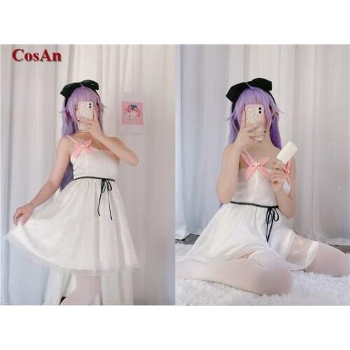 Hot Game Azur Lane HMS Unicorn Cosplay Costume Lovely Gentle White Formal Dress Female Activity Party Role Play Clothing New