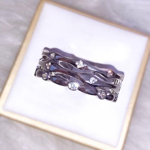 Exquisite Multilayer Diamond Ring Personalized Fashion Ladies Jewelry Exquisite Romantic Luxury Jewelry Gift Factory Wholesale