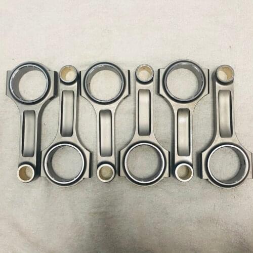 6 pieces I-beam forged Connecting Rods conrods For Toyota Supra 2JZ GTE 142mm one set