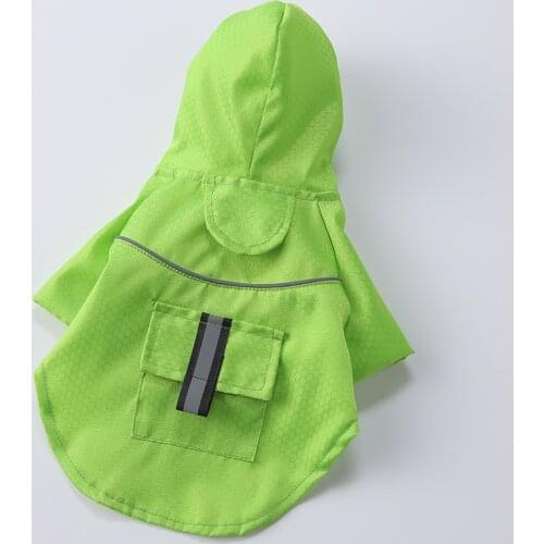 Creative Double-layered Dog Raincoat with Pockets Waterproof Reflective Teddy Cat Pet Small Dog Rain Coat Clothes for Pets