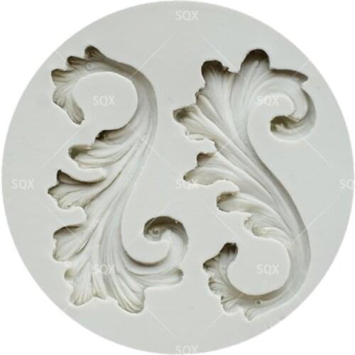 3D lace silicone mold round turn sugar cake tool DIY baking mold die custom SQ1696