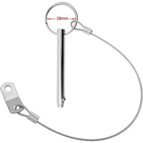 Boat Bimini Top Quick Release Pin 5/16 inch 8mm with Lanyard