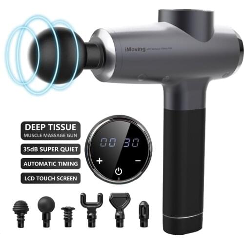 Massage Gun Deep Tissue Percussion Muscle Massager For Pain Relief 20 Speeds LCD Touch Display Fascia Gun Electric Body Massager