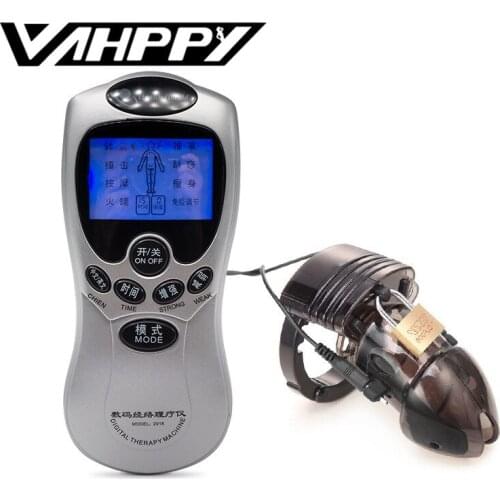 Masturbation Electric Sex Toys for Men Cockrings Penis Foreskin Electro Sex Shock For Men Chastity Cage Cock Ring Machines