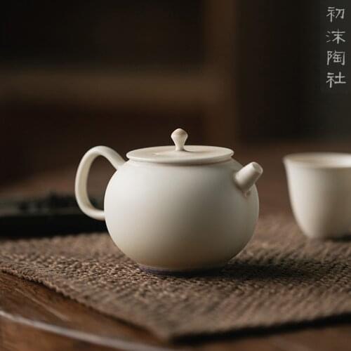 Beginning of the thin foetus pot pot shell glaze manually teapot tea ware jingdezhen ceramic household kung fu tea set