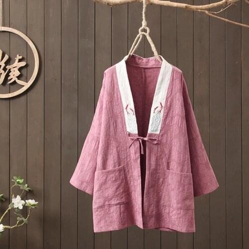 Chinese Style Clothing Women Blouse 2020 White Chinese Shirt Qipao Top Cotton Online Chinese Store Female Tang Suit Hanfu 10076