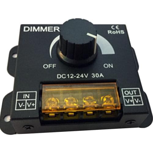 DC12V-24V 8A 30A 96W 360W Single Color LED Strip Light Dimmer Adjustable Brightness Lamp 5050 3528 lampTape LED Controller