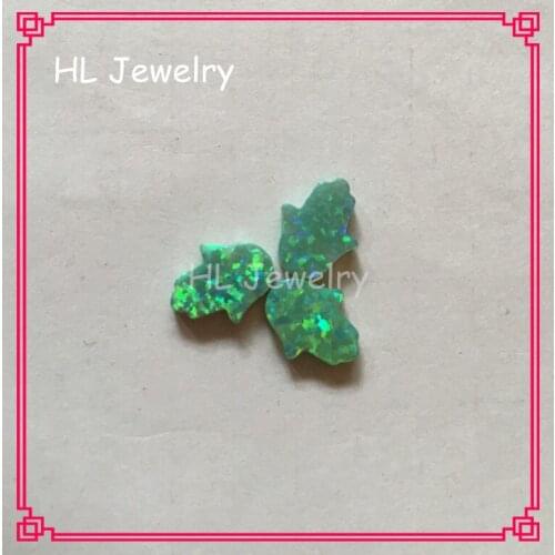 Hill-san Lotus Wholesale 8*10mm Opal Synthetic Green Fire Opal Fatima Hamsa Beads