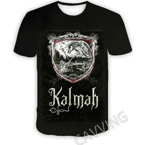 CAVVING 3D Printed Kalmah Band Casual T-shirts Hip Hop T Shirts Harajuku Styles Tops Clothing for Men/women