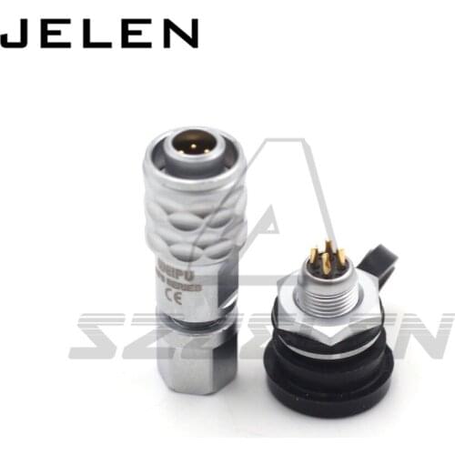 WEIPU SF6 series Industrial waterproof male plug and female socket, 6mm 4pin ip67 Panel mount connector