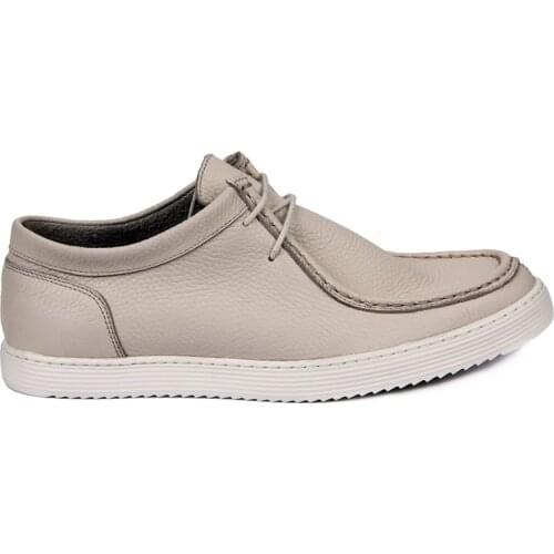 Sail Lakers-Beige Leather Male Shoes