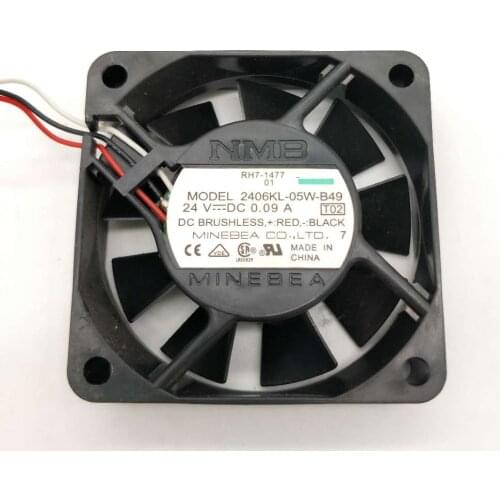 Alarm inverter fan 2406KL-05W-B49 DC 24V 0.09A 6CM cm For HP 1200 printer parts