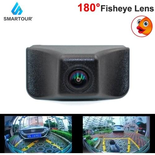 SMARTOUR 180 Degree Car Front View Camera Front Logo Emblem Camera for Jeep Cherokee HD Waterproof night vision Parking assist