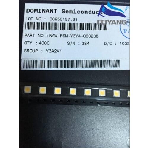 500PCS FOR DOMINANT 3537 3535 1W LED 3v Cool white LCD Backlight for TV Application NAW-FSM-Y3Y4-CS0238