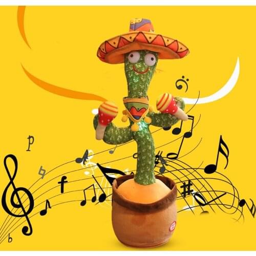 Dancing Cactus Electron Plush Toy Soft Plush Doll Babies Cactus That Can Sing And Dance Voice Interactive Bled Stark Toy For Kid