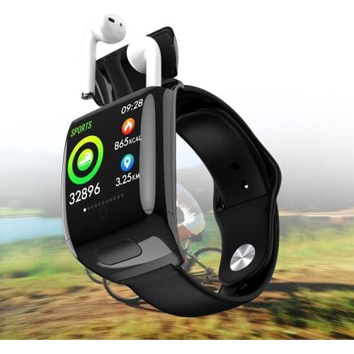 Smart Watch Men Additional Wireless Bluetooth Call TWS HiFi Headset Noise Reduction Fitness Smartwatch Women Heart Rate Monitor